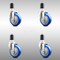 Service Caster 4 Inch 316SS Blue Polyurethane Swivel 1-1/2 Inch Expanding Stem Caster Set SCC SCC-SS316EX20S414-PPUB-BLUE-112-4 - alternate 1